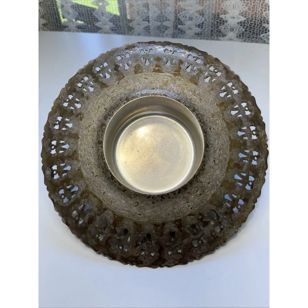 Vintage ESC 2862 Silver Silverplate Dish  Collectible Nevermore